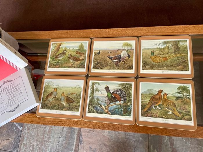 Six Traditional 20th Century Placemats by Pimpernel Gamebirds