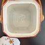 Vintage Kireina Japanese Porcelain Biscuit Barrel with Wicker Handle Image 5