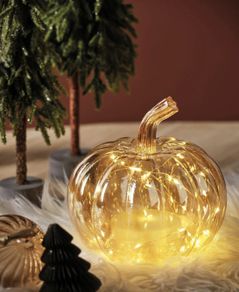 Lumineo Glass Pumpkin Lantern