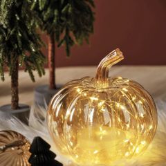 Lumineo Glass Pumpkin Lantern