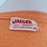 VINTAGE 1970s mod Jaeger London orange wool jumper sweater cardigan knit Made in Great Britain retro S M 10 Image 7