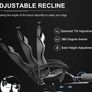 Gaming Chair Ergonomic Computer Chair Office Chair Desk Swivel Chair Adjustable Reclining Footrest Cushion White New! Image 5