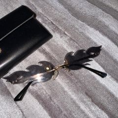 Men's Black and Gold Sunglasses
