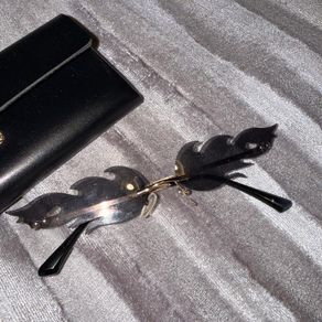 Men's Black and Gold Sunglasses