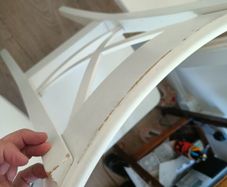 4 white ikea kitchen chairs