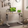 Electric Standing Desk Height Adjustable Standing Desk Sit Stand Desk Stand Up Desk with Headphone Hook 100x60cm Desktop for Home (FREE SHIPPING) Image 3