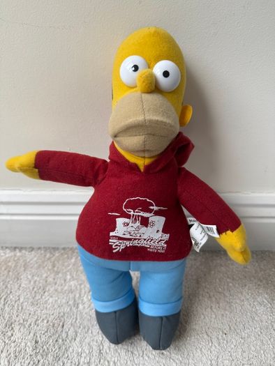 The Simpsons Homer Visit Springfield Plush Matt Groening 2006 approx. 33 cm. Used Please see photos