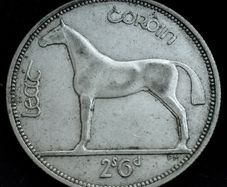 Ireland - 1934 - Half Crown - Silver - Horse - KM.8 - [2744]