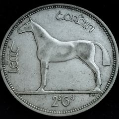 Ireland - 1934 - Half Crown - Silver - Horse - KM.8 - [2744]