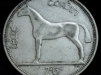 Ireland - 1934 - Half Crown - Silver - Horse - KM.8 - [2744]