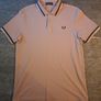 Fred Perry Men's Twin Tipped Polo Shirt Dusty Pink Rose Size L Image 2