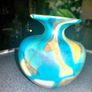 Unique heavy handblown glass vase Image 2