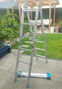 Mac Allister Professional 4x3 Combination Ladder - Multi Purpose Aluminium Ladder