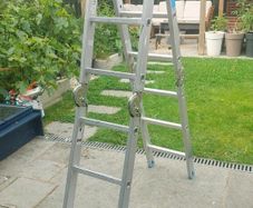 Mac Allister Professional 4x3 Combination Ladder - Multi Purpose Aluminium Ladder