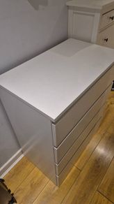 White IKEA Malm Drawers