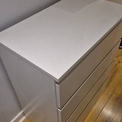 White IKEA Malm Drawers