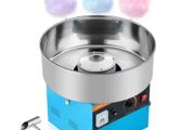 Cotton Candy Machine Commercial, 1000W Electric Candy Floss Maker, Easy Use with 38cm Stainless Steel Bowl and Sugar Scoop, Makes Hard Candy for Home Kids Birthday, Family Party, Blue