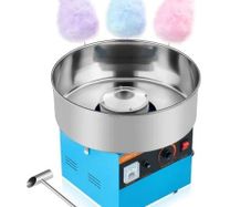 Cotton Candy Machine Commercial, 1000W Electric Candy Floss Maker, Easy Use with 38cm Stainless Steel Bowl and Sugar Scoop, Makes Hard Candy for Home Kids Birthday, Family Party, Blue