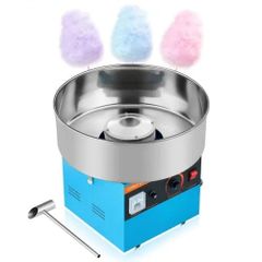 Cotton Candy Machine Commercial, 1000W Electric Candy Floss Maker, Easy Use with 38cm Stainless Steel Bowl and Sugar Scoop, Makes Hard Candy for Home Kids Birthday, Family Party, Blue