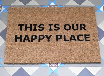 Door Mat Happy Place D9684