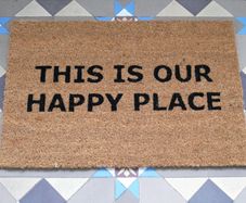 Door Mat Happy Place D9684