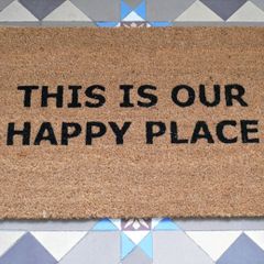 Door Mat Happy Place D9684