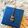 Cute Bear Beaded Necklace Gold Tone Image 6