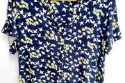 Navy jersey-like shirt UK 20