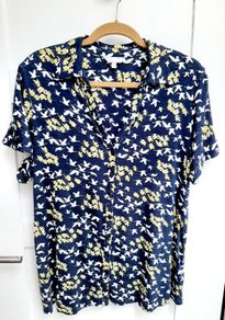 Navy jersey-like shirt UK 20