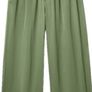 Fab Zara Green Satin Wide Leg Trousers Image 3