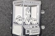 Cute ghost enamel pin glow in dark