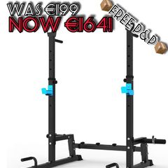 NEW SALE | Squat Rack Multi-Function Barbell Rack Height Adjustable Dip Stand Home Gym Weight Lifting Bench Press