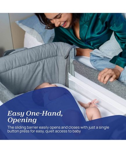 Chicco Next2Me Bedside Crib :Beige, Rocking, Height Adjustable