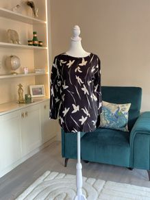 Black Floral Top from Debenhams. Size UK 14 / EU 42