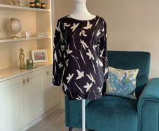 Black Floral Top from Debenhams. Size UK 14 / EU 42