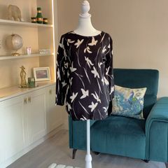 Black Floral Top from Debenhams. Size UK 14 / EU 42