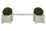Esschert Design Planters with Bridge Bench White CF33W