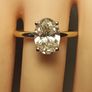 Bargain 14ct Yellow Gold Oval Brilliant Lab Grown 2ct Diamond Solitaire Ring Image 3