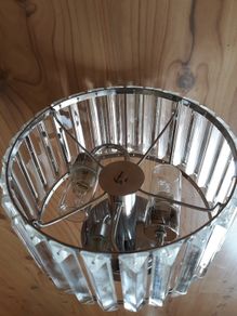 GoodHome Antpitta Glass&Metal Chrome Effect LED Bathroom/Kitchen Ceiling Light