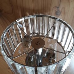 GoodHome Antpitta Glass&Metal Chrome Effect LED Bathroom/Kitchen Ceiling Light