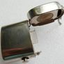 Antique Chrome Nickel Plated Metal Case Travel Bottle Ink - Scent Perfume Image 7