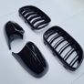 Brand New E92 E93 Lci Black Kidney Grilles & Mirror Covers Set Image 4