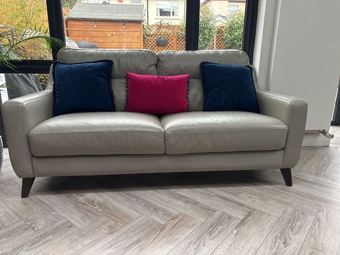 Italian leather 3 seater couch