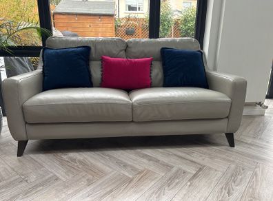 Italian leather 3 seater couch