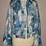 Bird print blue bomber jacket Image 3