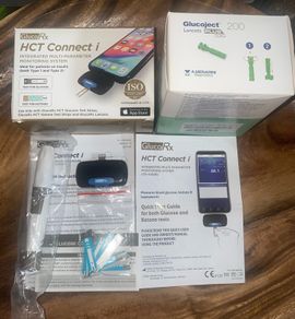 Gluco Rx Hct Connect I Blood Diabetes Glucose & Ketone Meter For Iphone with 50 gluco strips and lancets
