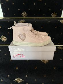 A Dee baby pink and gold heart high tops eu 32 uk 13