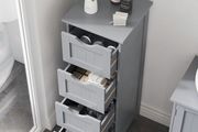 New Bathroom Floor Storage Cabinet (Grey) FREE P&amp;P