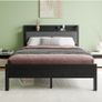 Double Bed Frames with Wooden Storage Headboard Image 10