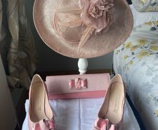 Wedding Hat, shoes and bag